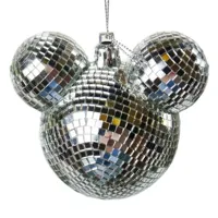 Orn.plc bal m/oren disco zilver