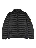 Stone Island Junior veste matelassée à patch Compass - Noir - thumbnail