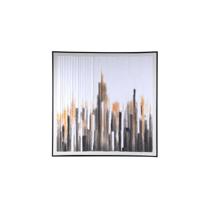 Gustas Ingelijst Wandpaneel Poly-strips Vierkant Gustas Ingelijst Wandpaneel Poly-strips Vierkant