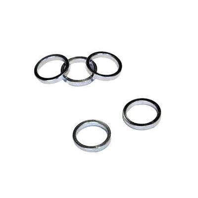 VWP balhoofdtussenring spacer alu 5mm 1" zilver p/5