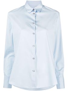 PS Paul Smith chemise en popeline à col italien - Bleu