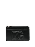 Dolce & Gabbana porte-monnaie zippé à logo DG - Noir - thumbnail