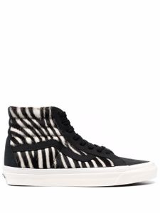 Vans baskets SK8-HI 38 à imprimé zébré - Noir