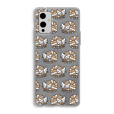 Slapende poes: OnePlus 9 Transparant Hoesje
