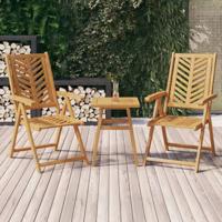 Tuinstoelen 2 st verstelbaar massief acaciahout