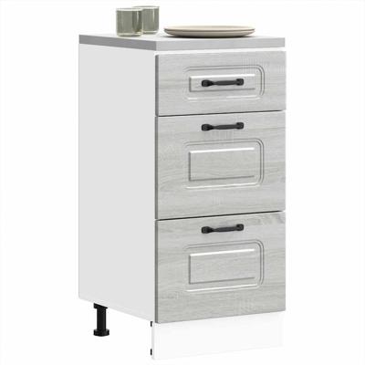 Keuken onderkast Kalmar bewerkt hout grijs sonoma eiken
