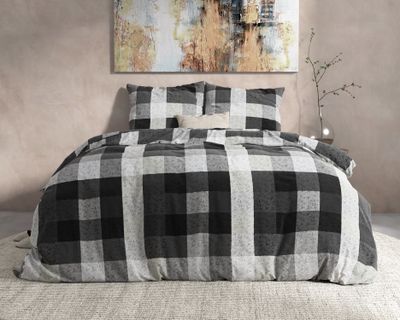 Dreamhouse - Steef Dekbedovertrek Flanel (Warm) - Antraciet - 200 x 220 Dreamhouse - Steef Dekbedovertrek Flanel (Warm) - Antraciet - 200 x 220