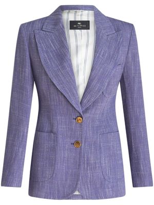 ETRO blazer à simple boutonnage - Violet