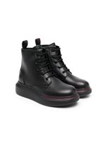 Alexander McQueen Kids bottines en cuir à lacets - Noir - thumbnail