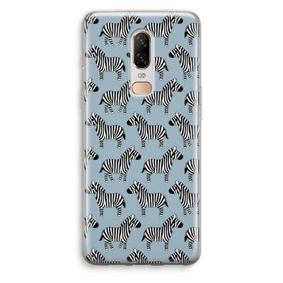 Zebra: OnePlus 6 Transparant Hoesje