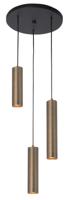 Highlight Ronde pendel hanglampPerugia brons - 3x GU10 - H5670.32