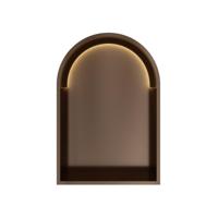 Hotbath &More Inbouwnis Toogmodel - 452 x 30 x 10 cm - met LED-verlichting - Tuscan Bronze