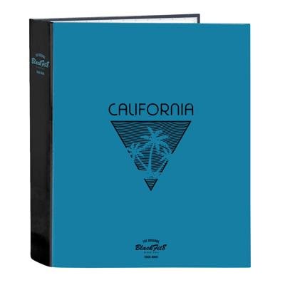 Ringmap BlackFit8 California Blauw Zwart A4 27 x 33 x 6 cm