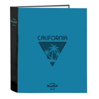 Ringmap BlackFit8 California Blauw Zwart A4 27 x 33 x 6 cm