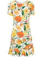 Stella McCartney floral-print peplum dress - Blanc