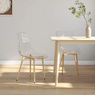 Eetkamerstoelen 2 st PET transparant