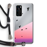 Fly away: Huawei P40 Transparant Hoesje met koord