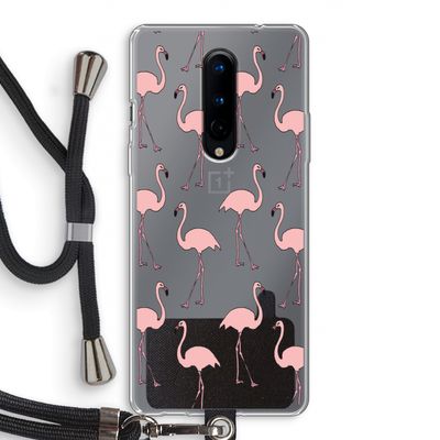 Anything Flamingoes: OnePlus 8 Transparant Hoesje met koord