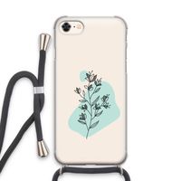 Violets are blue: iPhone 7 Transparant Hoesje met koord