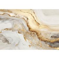 Glasschilderij - Marmerachtige Vormen - 160 x 110 cm