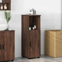 Badkamer Kast bruin eikenkleur 30 x 35 x 95 cm Bewerkt hout