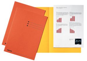 Esselte dossiermap oranje, karton van 180 g/m², pak van 100 stuks