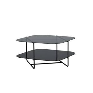 Fjôrd - Salontafel Zwart 85cm - Glas - Un-line