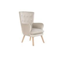 Armstoel DKD Home Decor Natuurlijk Beige Hout Polyester (67 x 70 x 95 cm)