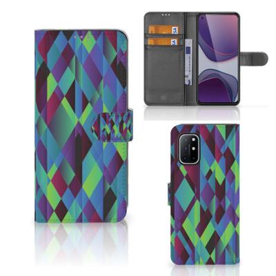 OnePlus 8T | Book Case | Abstract Green Blue | Portemonnee hoesje