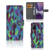 OnePlus 8T | Book Case | Abstract Green Blue | Portemonnee hoesje