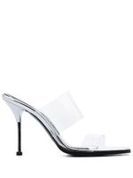 Alexander McQueen mules en cuir 105 mm à effet de transparence - Argent - thumbnail