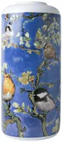 Heinen Delfts Blauw cilindervaas keramiek vogels van van gogh 14x31cm delfts blauw
