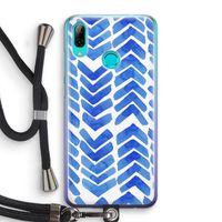 Blauwe pijlen: Huawei P Smart (2019) Transparant Hoesje met koord