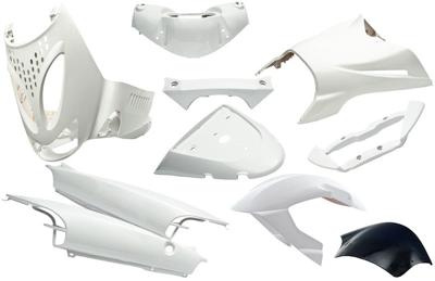 Edge Plaatset 11-delig voor aprilia sr van bouwjaar 1997 tot 2004 - glanzend wit Edge Plaatset 11-delig voor aprilia sr van bouwjaar 1997 tot 2004 - glanzend wit