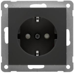PEHA Badora MAT ZWART stopcontact RA + kinderbeveiliging - 4603520