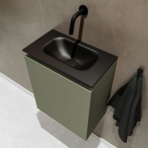 Mondiaz Ture 40cm toiletmeubel army met wastafel urban midden geen kraangat