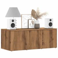 Tv-meubel 80x34x30 cm bewerkt hout artisanaal eikenkleur