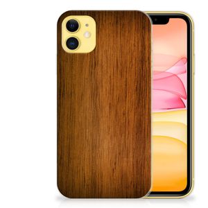 Apple iPhone 11 Bumper Hoesje Donker Hout