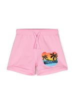 Moschino Kids short en coton à imprimé graphique - Rose - thumbnail