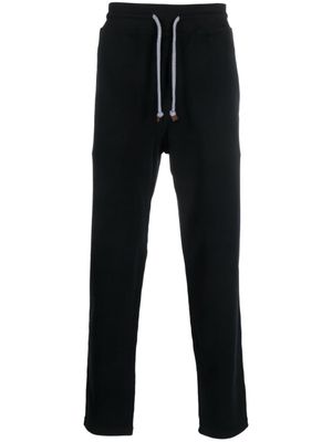 Brunello Cucinelli pantalon de jogging en coton à coupe droite - Noir