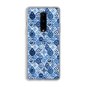 Blauw motief: OnePlus 8 Transparant Hoesje