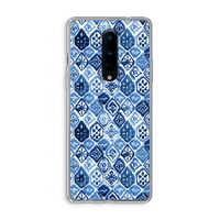 Blauw motief: OnePlus 8 Transparant Hoesje