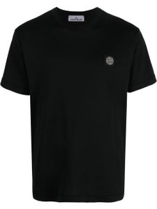 Stone Island t-shirt à patch logo - Noir