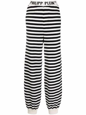 Philipp Plein pantalon de jogging à rayures - Noir