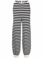 Philipp Plein pantalon de jogging à rayures - Noir
