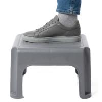 Keukenkrukje / opstapje - grijs - kunststof - L38 x B29 x H24 - anti-slip