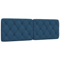 Hoofdbordkussen 160 cm stof blauw