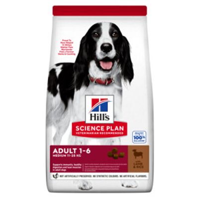 Hill&apos;s Adult Medium met lam & rijst hondenvoer 2 x 14 kg