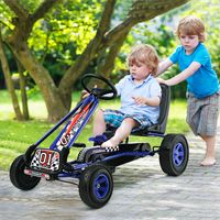 Kinder-Skelter voor Kinderen van 3 tot 8 Jaar Oud Ergonomisch Verstelbare Kuipstoel Loopauto met Vier Rubberen Wielen Stalen Frame