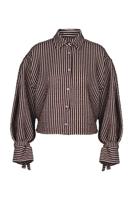 Ivara structure blouse - espresso/ecru - 13569